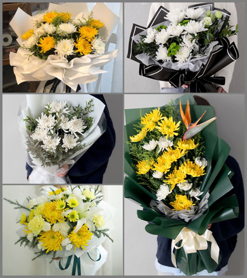 山东青岛莱西市院上镇姜家许村白事花束代送
